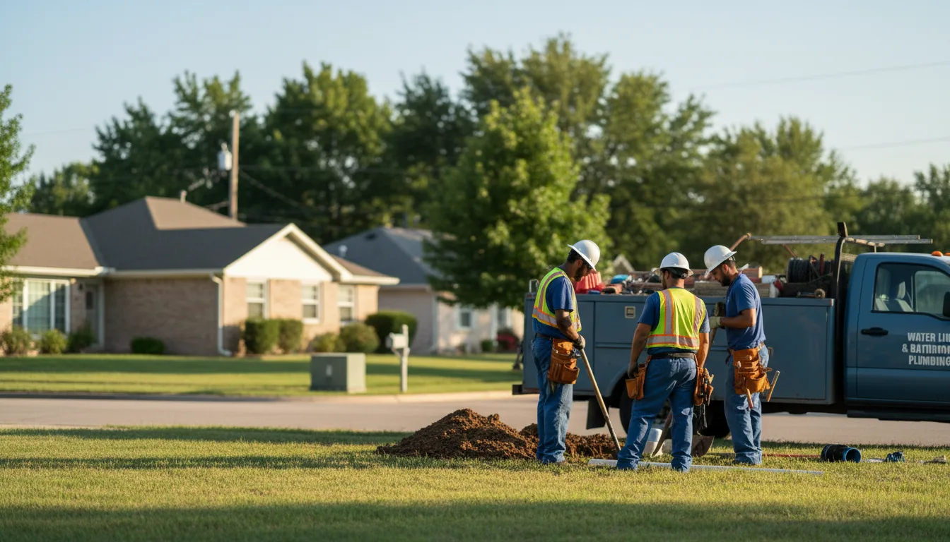 Residential water line and bathroom plumbing service in Herrick Center, PA